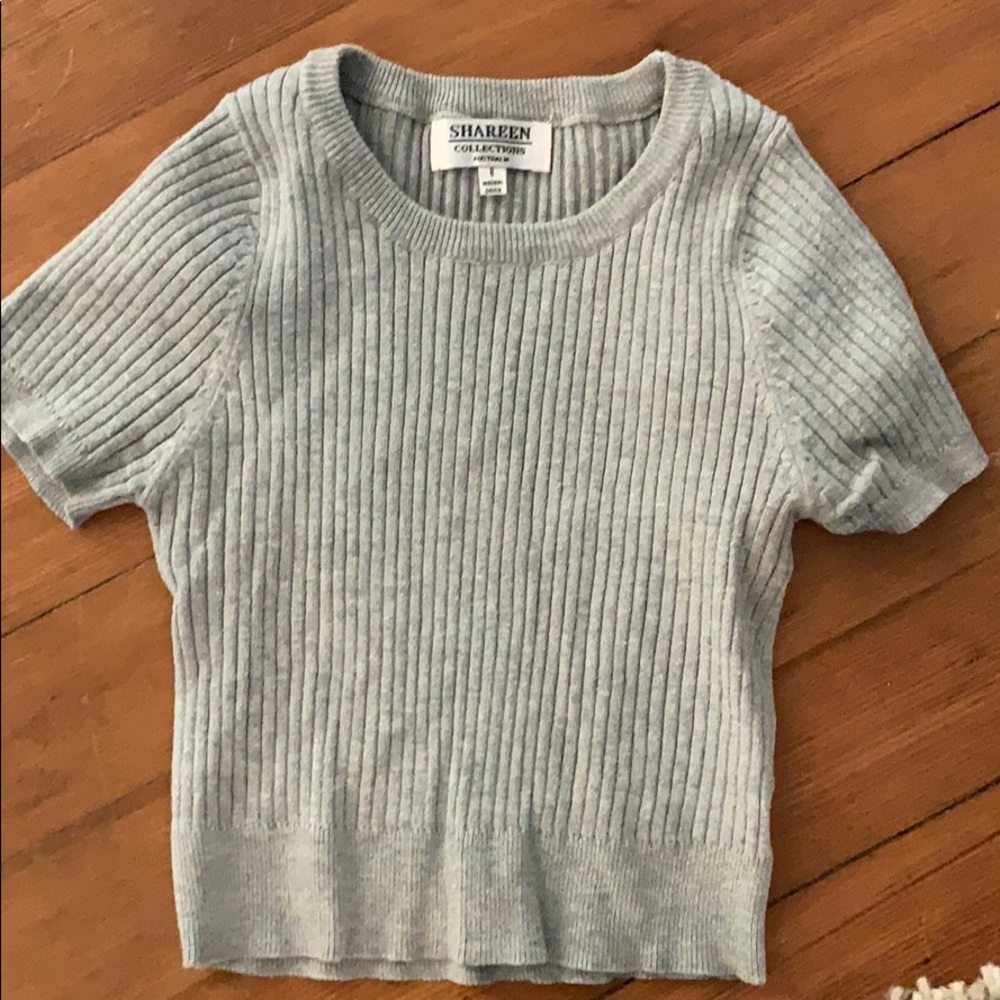 Shareen Gray Crop Top